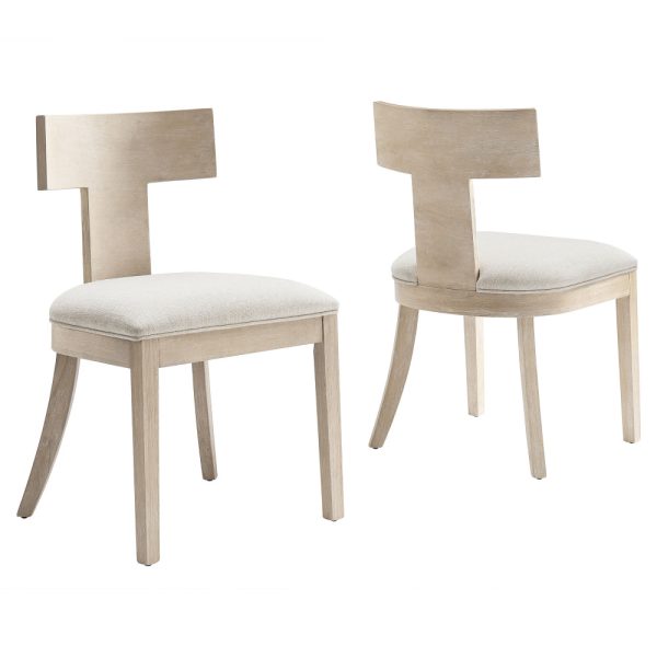 Peregrine Wood and Fabric Upholstered Dining Chairs Set of 2 by Modway Online - Image 5