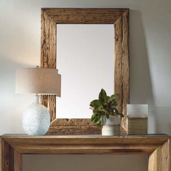 Uttermost Rennick Large Reclaimed Pine Mirror Sale - Image 2