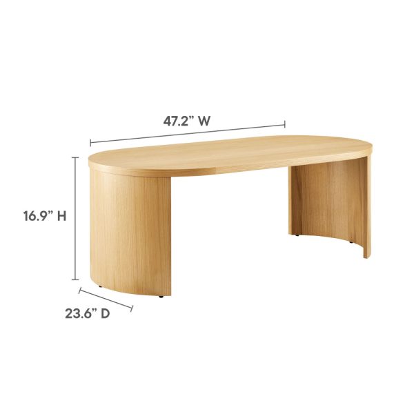 Aspect Oval Wood Coffee Table by Modway For Discount
