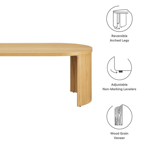 Aspect Oval Wood Coffee Table by Modway For Discount - Image 3