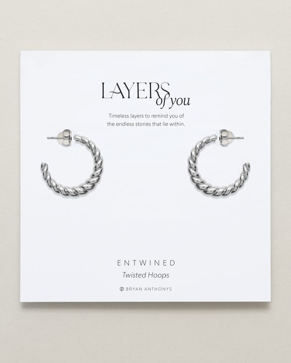 Entwined Twisted Hoop Earrings For Sale - Image 2