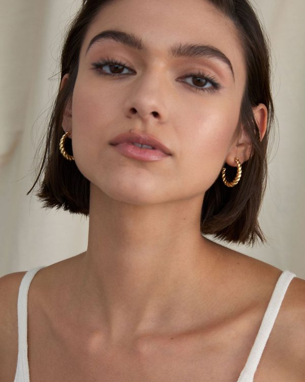 Entwined Twisted Hoop Earrings For Sale - Image 5