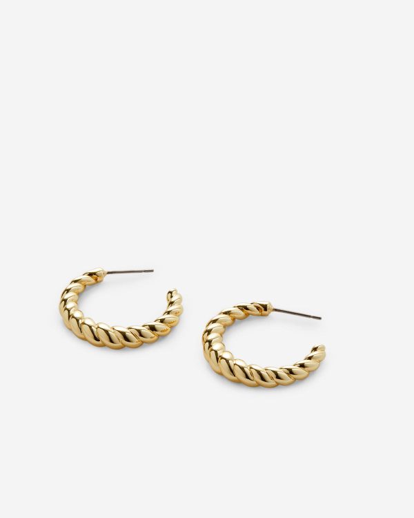 Entwined Twisted Hoop Earrings For Sale - Image 3