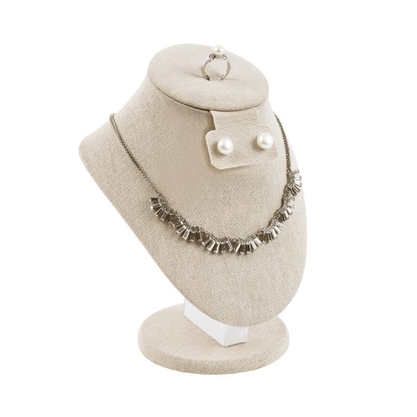 Ikee Design® Combination Bust Jewelry Display for Necklace, Ring, and Earring Bust Display with Round Base Hot on Sale - Image 2